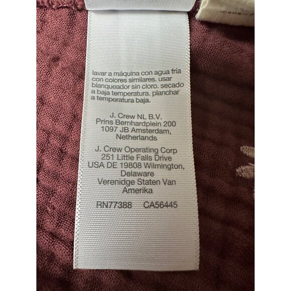 Madewell Womens Gauze Embroidered Peplum Top Small Peasant Cottage Boho Festival - Picture 10 of 12